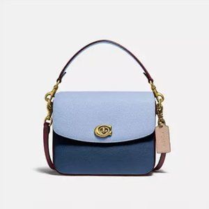 COACH Cassie Crossbody | Colorblock (Blue & Maroon)